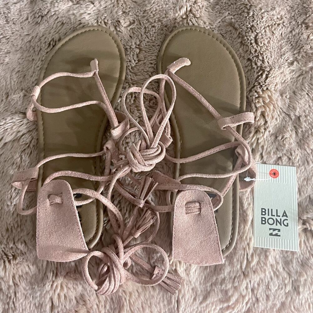 Billabong Gladiator Lace up Ankle Wrap Sandals Women’s 8